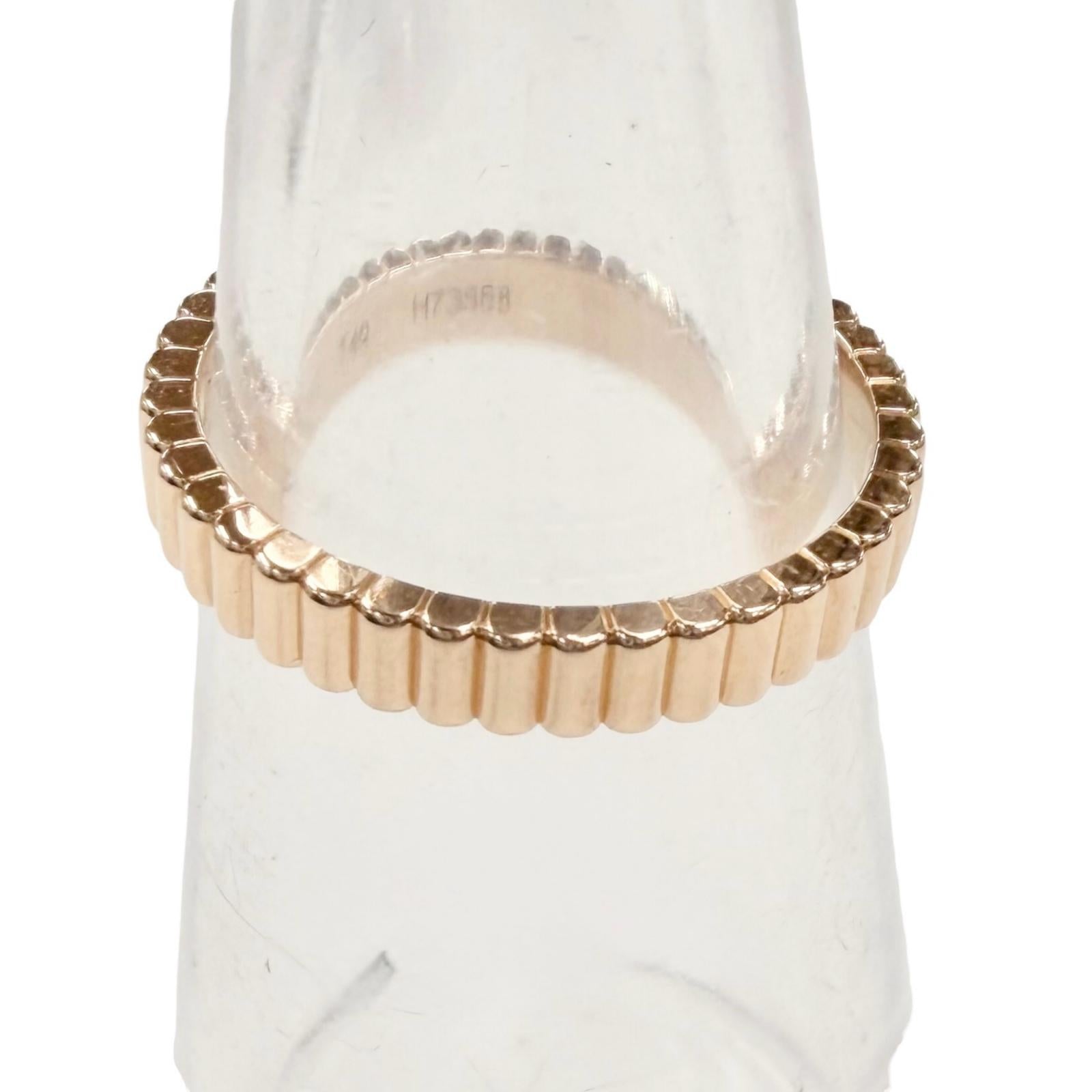 Excellent BOUCHERON Ring ring Quatre Grosgrain Ring Small Pink gold AU750 Women