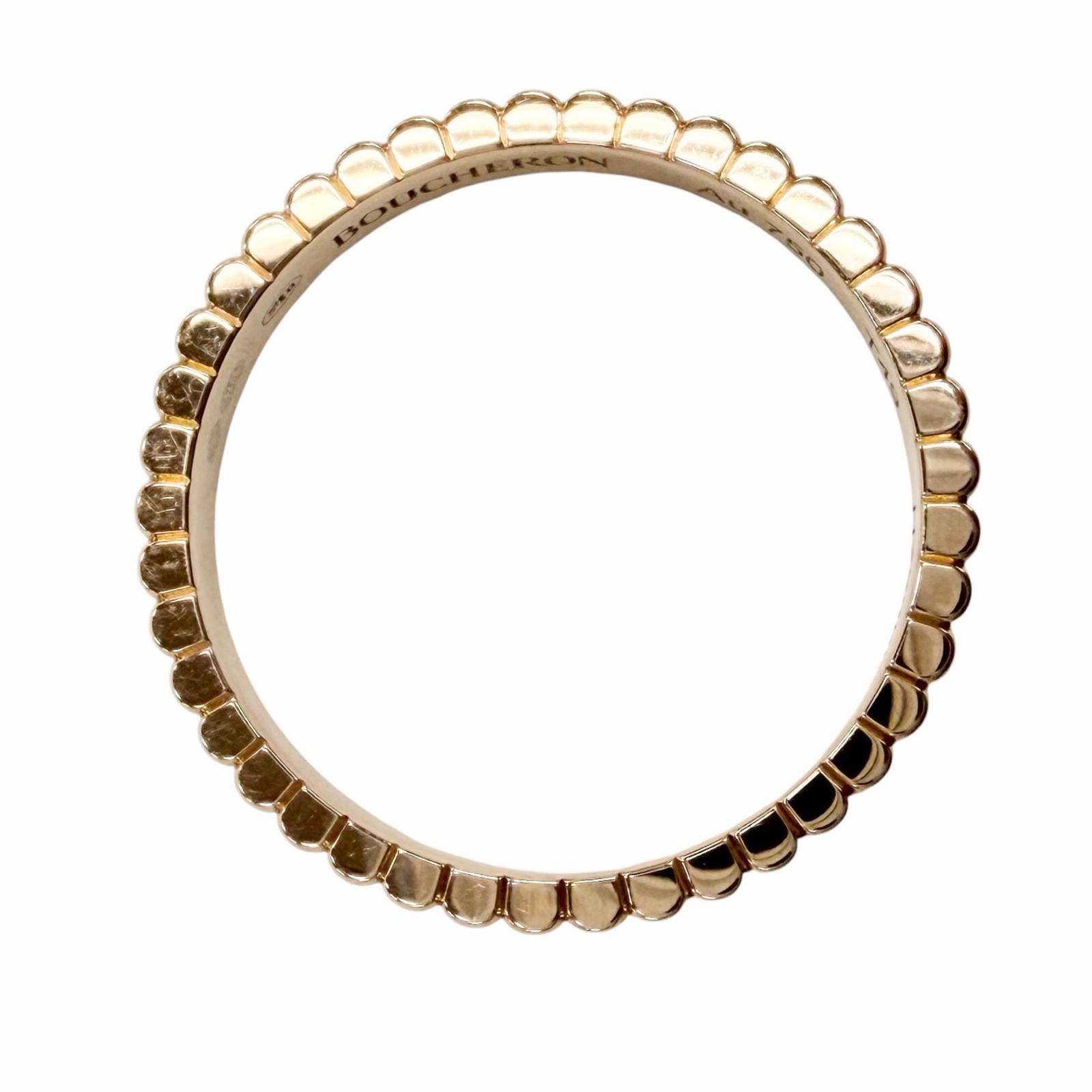 Excellent BOUCHERON Ring ring Quatre Grosgrain Ring Small Pink gold AU750 Women