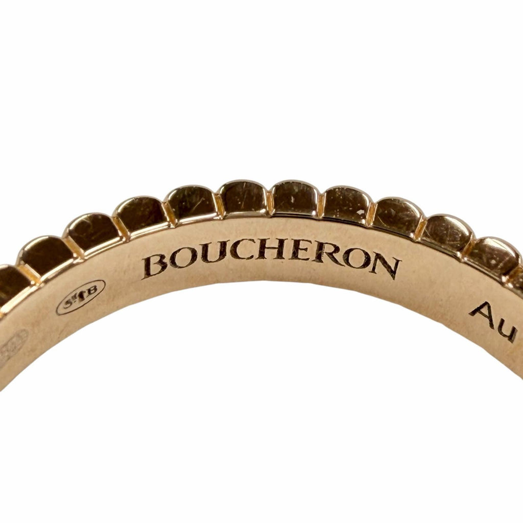 Excellent BOUCHERON Ring ring Quatre Grosgrain Ring Small Pink gold AU750 Women