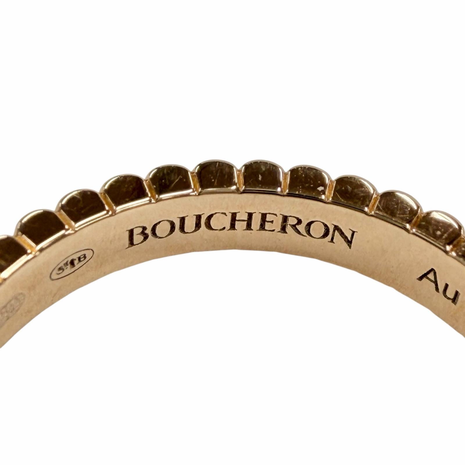 Excellent BOUCHERON Ring ring Quatre Grosgrain Ring Small Pink gold AU750 Women
