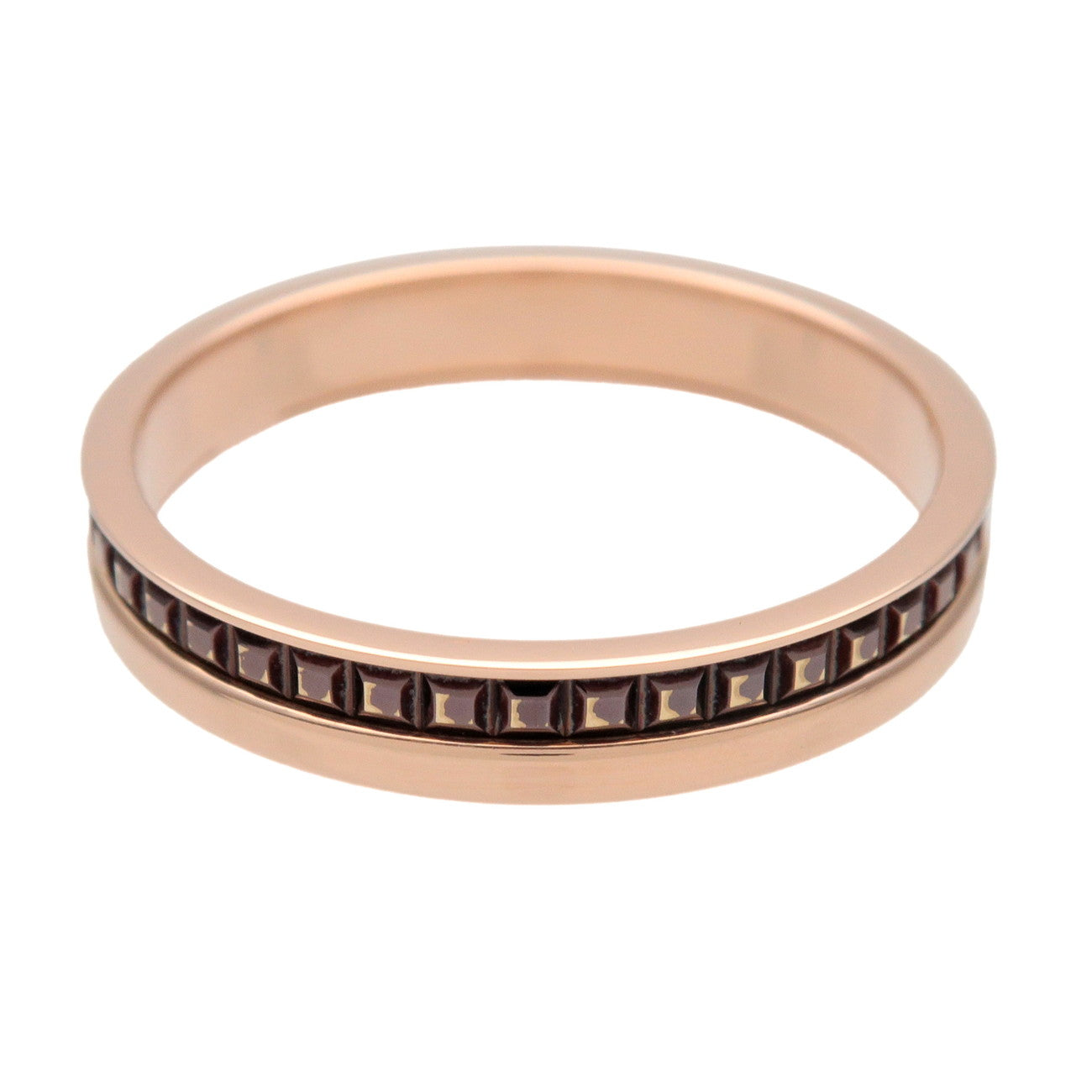 Boucheron Quatre Classic Ring Half K18 750PG Brown PVD US9.5 EU61