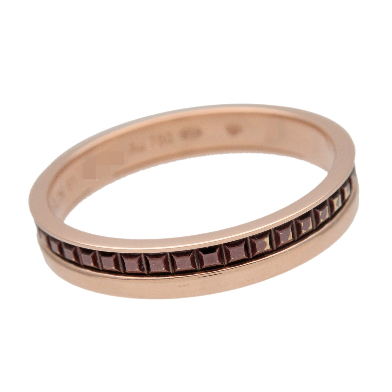 Boucheron Quatre Classic Ring Half K18 750PG Brown PVD US9.5 EU61