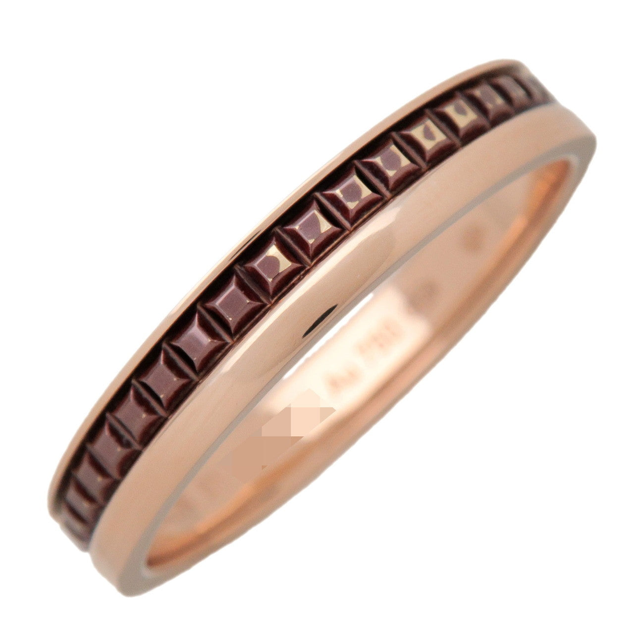 Boucheron Quatre Classic Ring Half K18 750PG Brown PVD US9.5 EU61