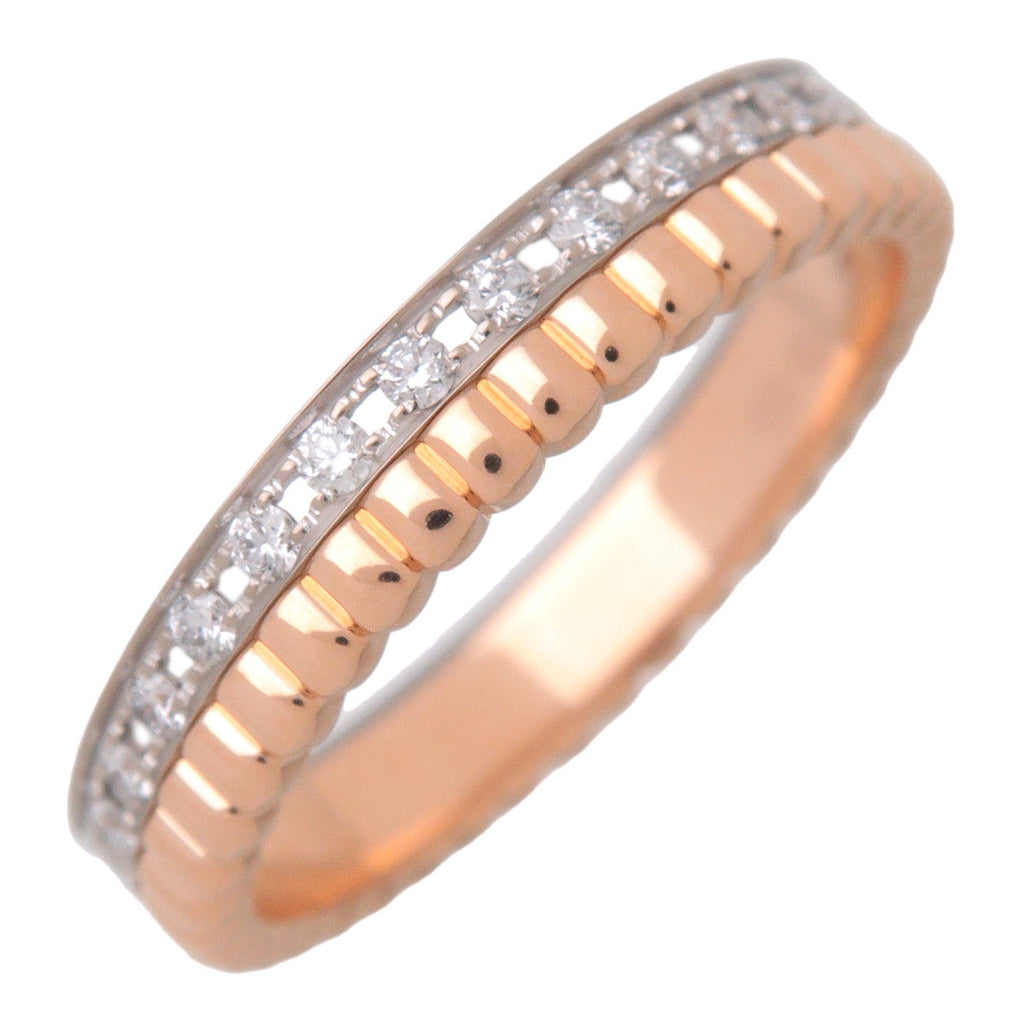 Boucheron Quatre Radiant Half Diamond Ring K18 750WG/PG #48 US4.5