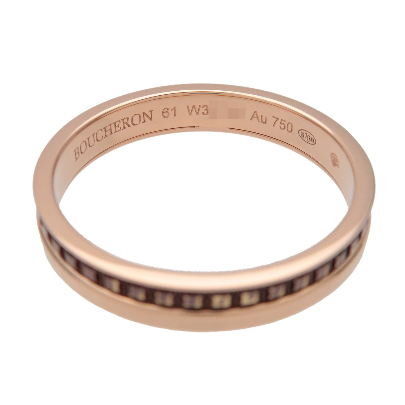 Boucheron Quatre Classic Ring Half K18 750PG Brown PVD US9.5 EU61
