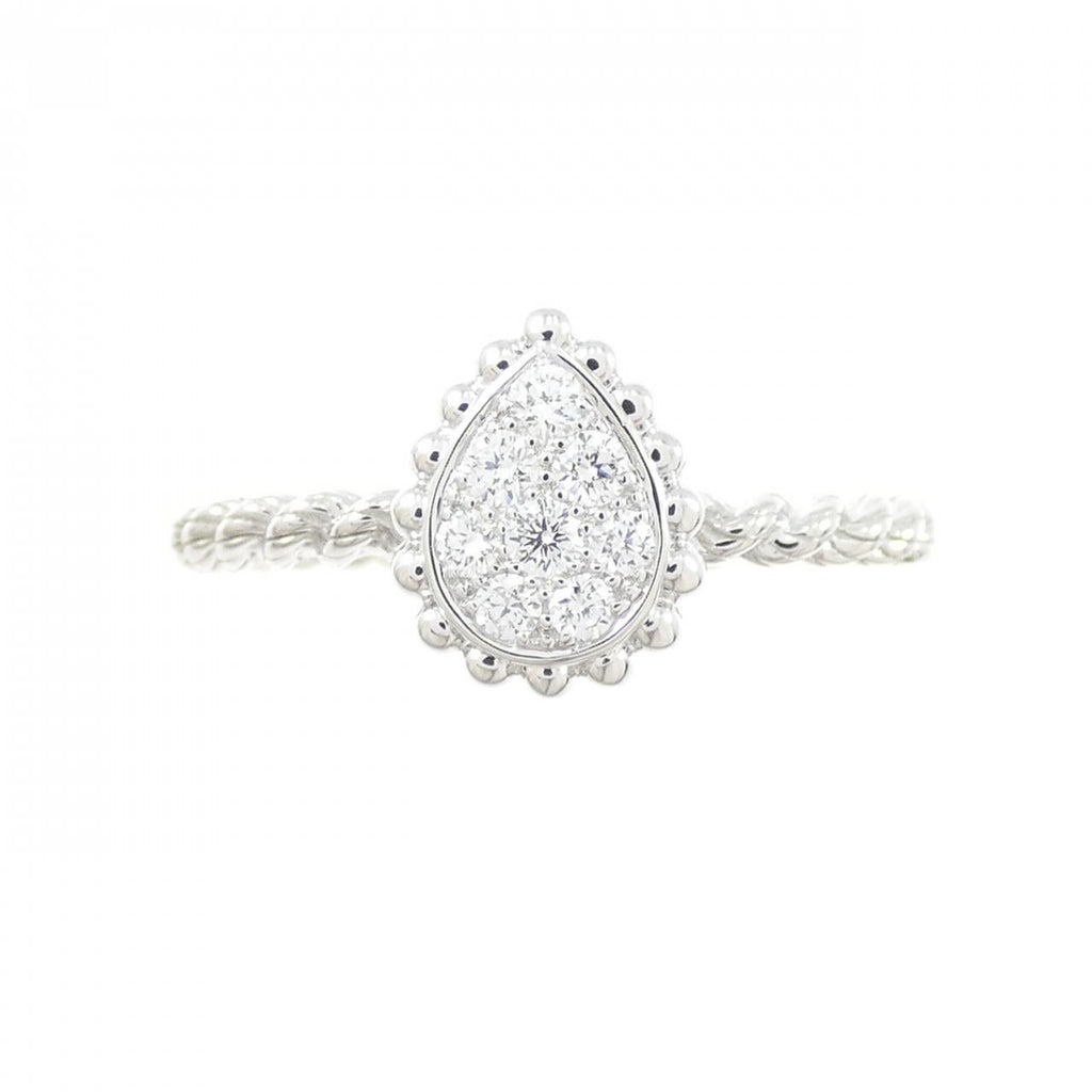 Boucheron Serpent Boheme 18K White Gold Diamond Ring Size 13