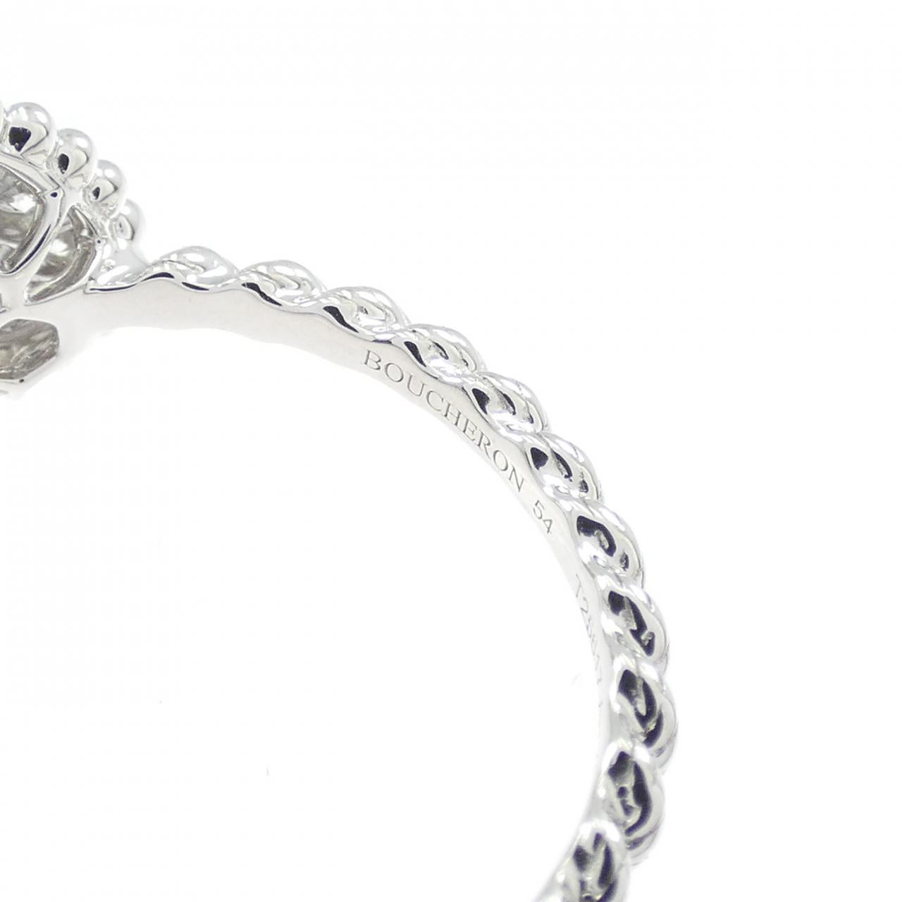 Boucheron Serpent Boheme 18K White Gold Diamond Ring Size 13