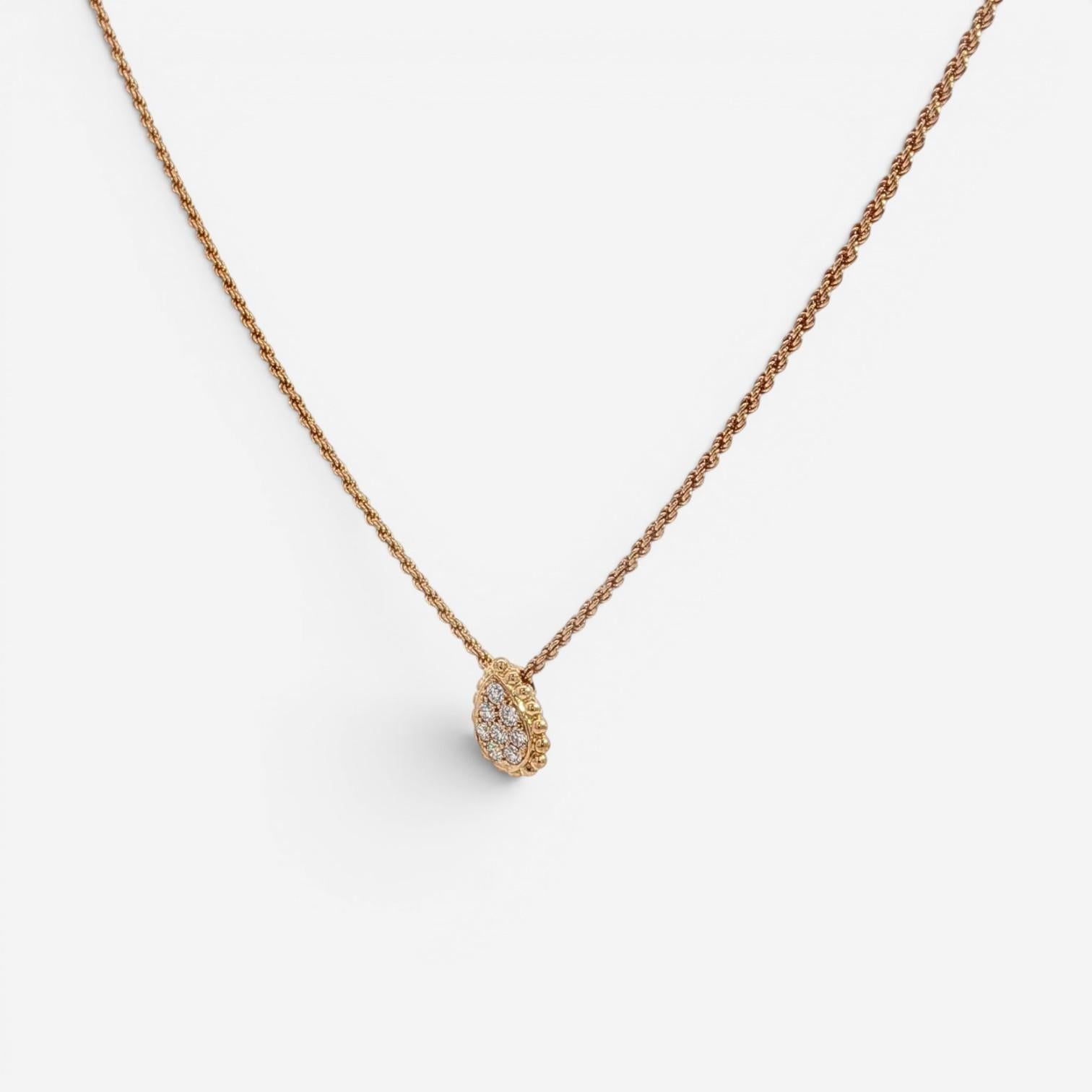 Boucheron Serpent Boheme 18K Rose Gold Diamond Pendant Necklace JPN00565
