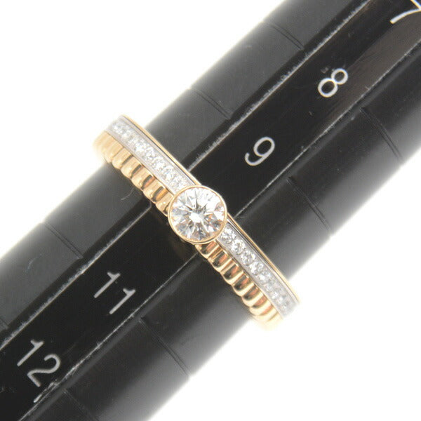 Boucheron 18K Yellow Gold White Gold Quatre Radiant Solitaire Diamond Ring Size 50