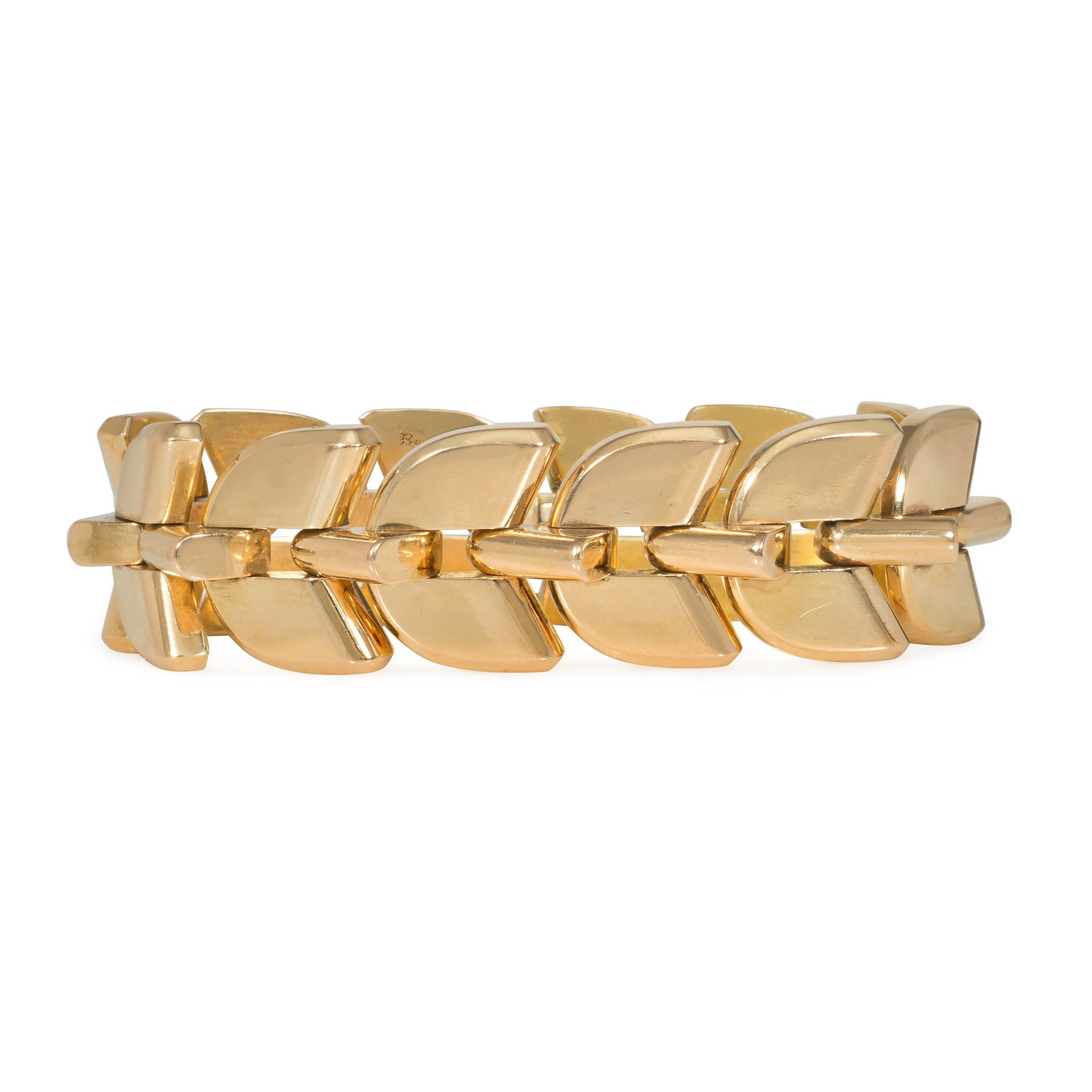 Boucheron Retro 18KT Yellow Gold Palmettes Bracelet