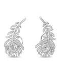 Boucheron Plume de Paon 18K White Gold 1.10ct Diamond Earrings