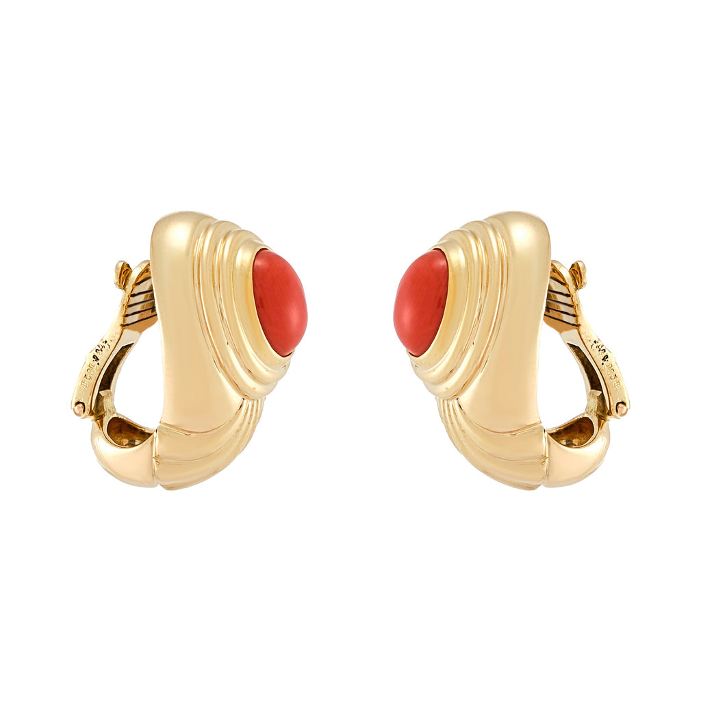 Boucheron Coral Earrings
