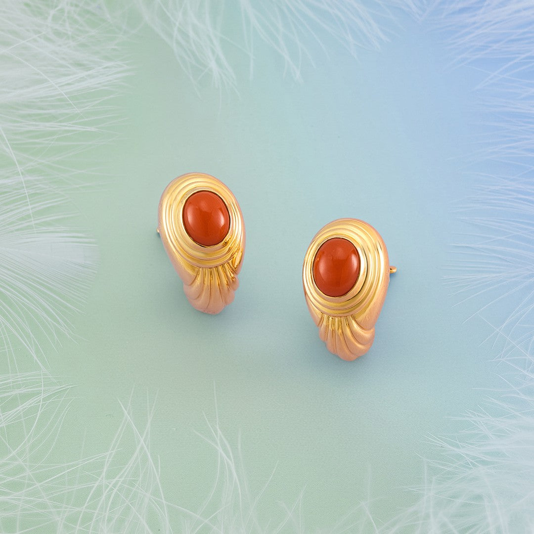 Boucheron Coral Earrings