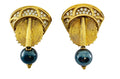 Boucheron Gold Diamond Hematite Earrings