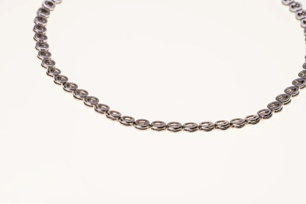 Boucheron Riviere 8 ct Diamonds and 18k White Gold Necklace