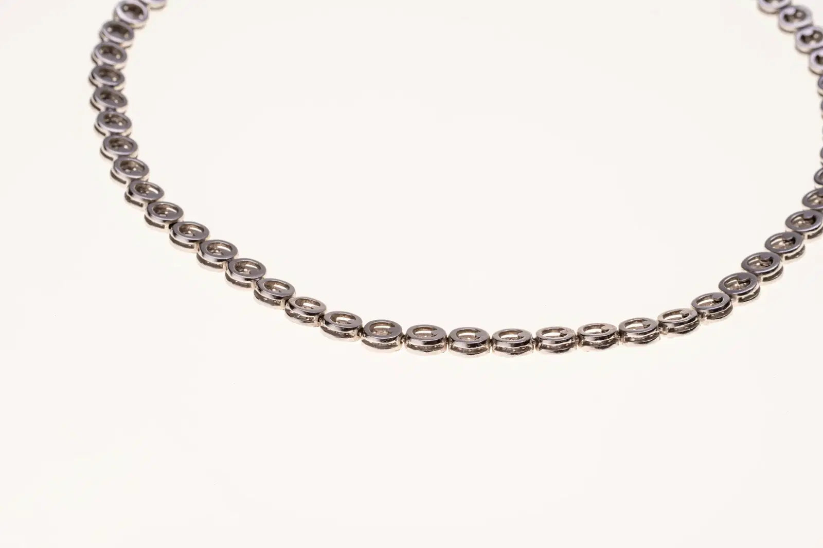 Boucheron Riviere 8 ct Diamonds and 18k White Gold Necklace