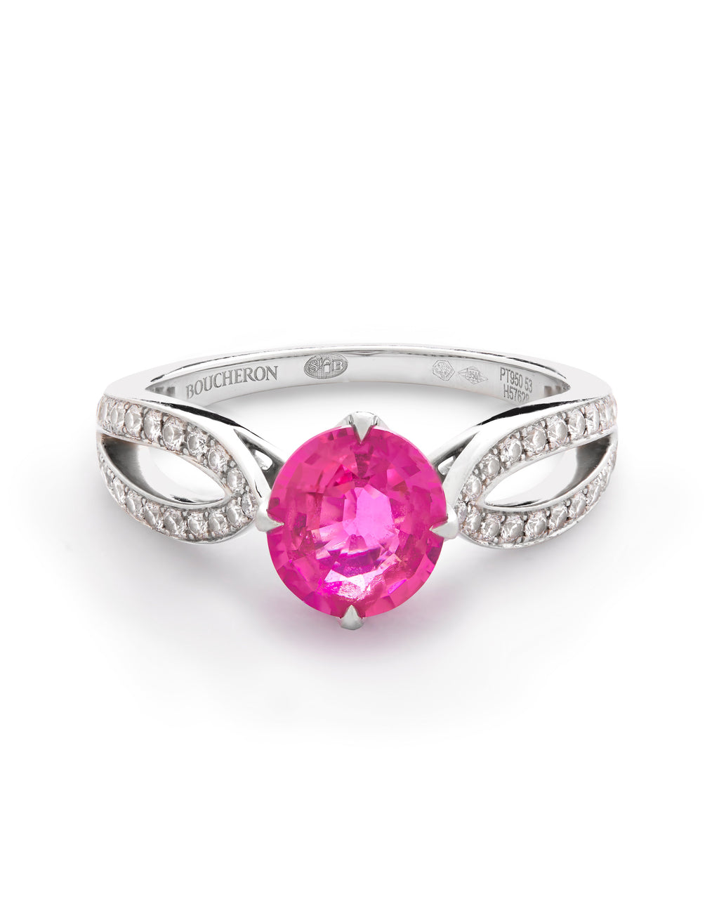 Boucheron Pont de Paris Sapphire and Diamond ring