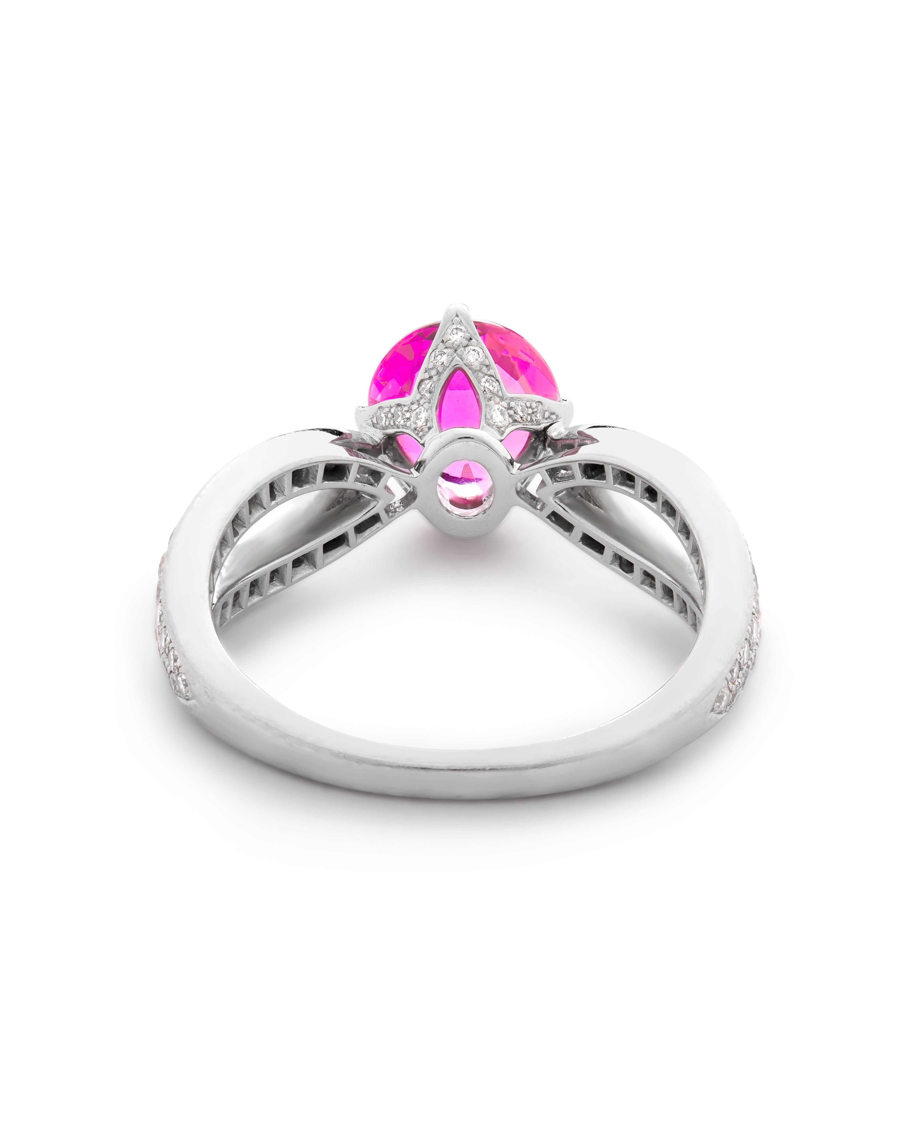 Boucheron Pont de Paris Sapphire and Diamond ring