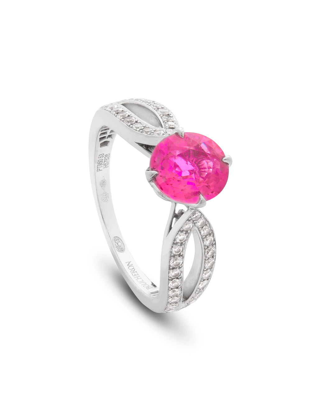 Boucheron Pont de Paris Sapphire and Diamond ring