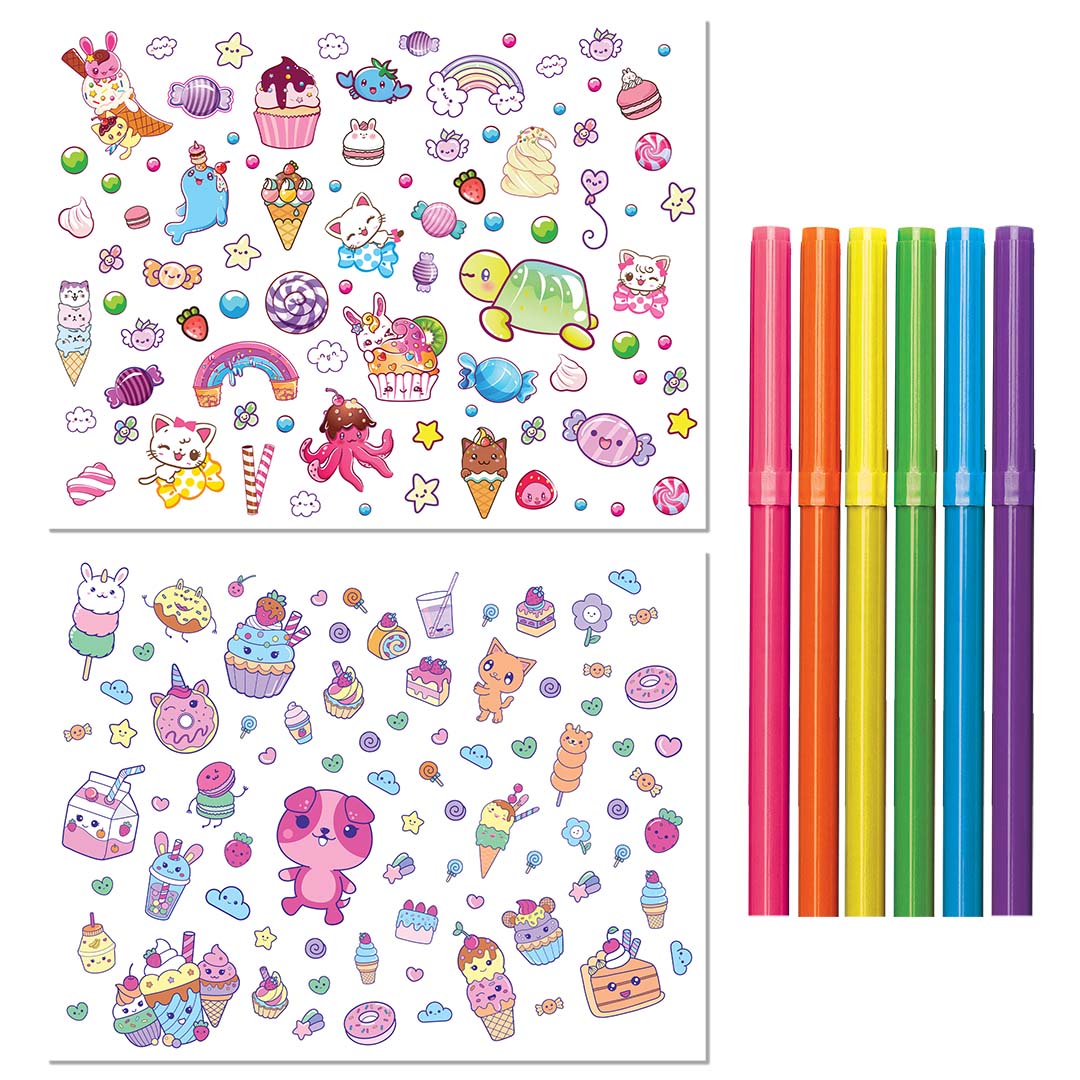 Hinkler Kaleidoscope Lap Desk Colouring Set - Sweet Treats