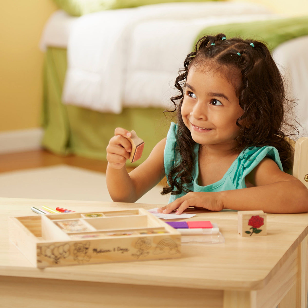 Melissa & Doug Wooden Stamp Set - Friendship