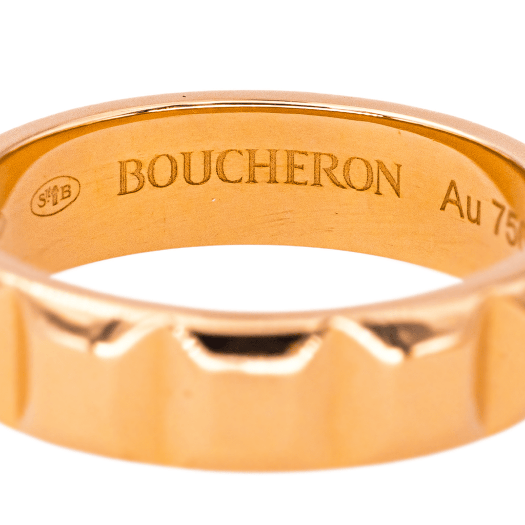 Bague Alliance BOUCHERON "Clou de Paris" en or rose