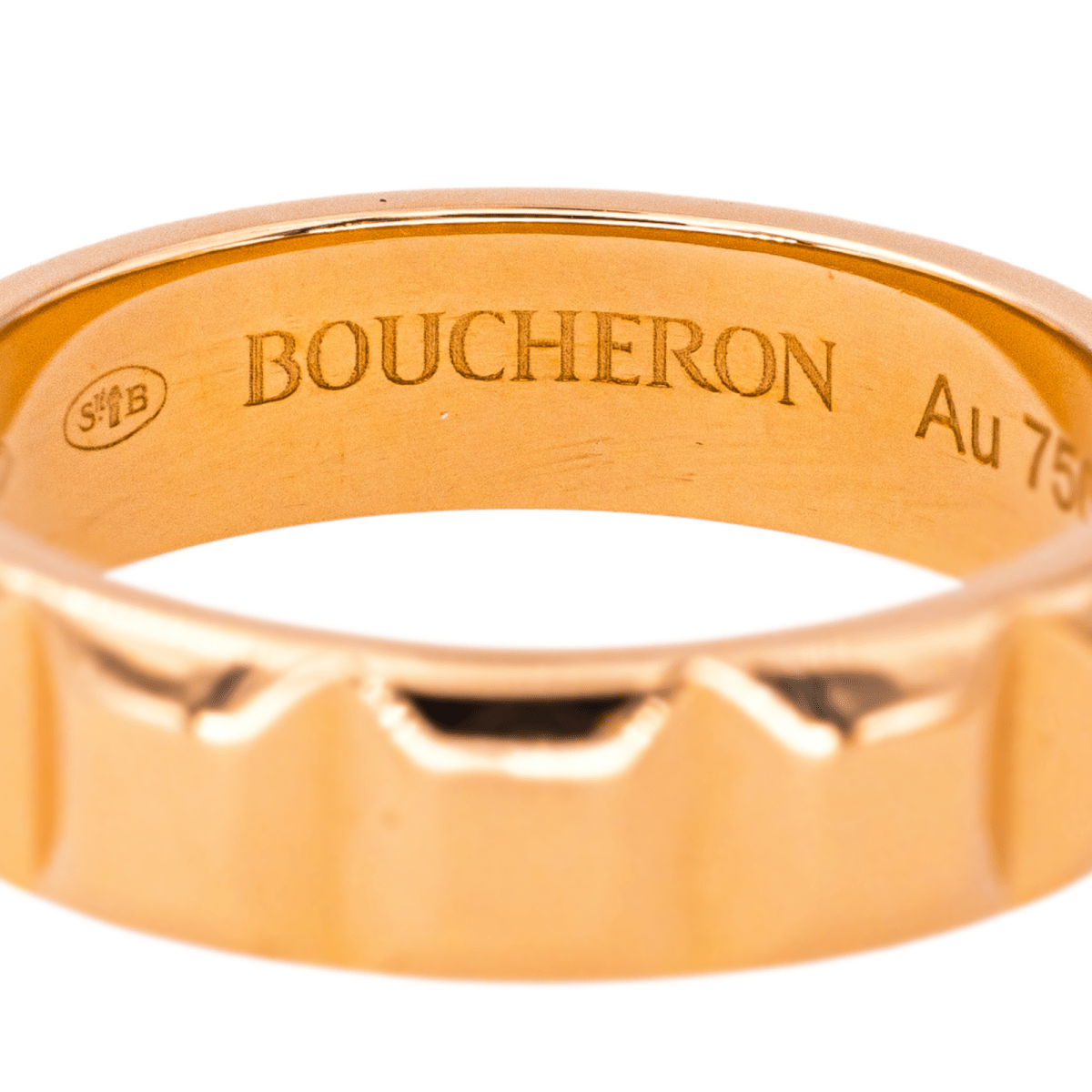 Bague Alliance BOUCHERON "Clou de Paris" en or rose
