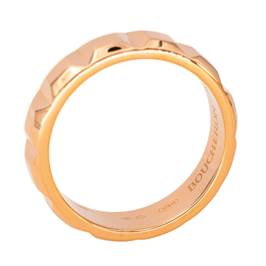 Bague Alliance BOUCHERON "Clou de Paris" en or rose