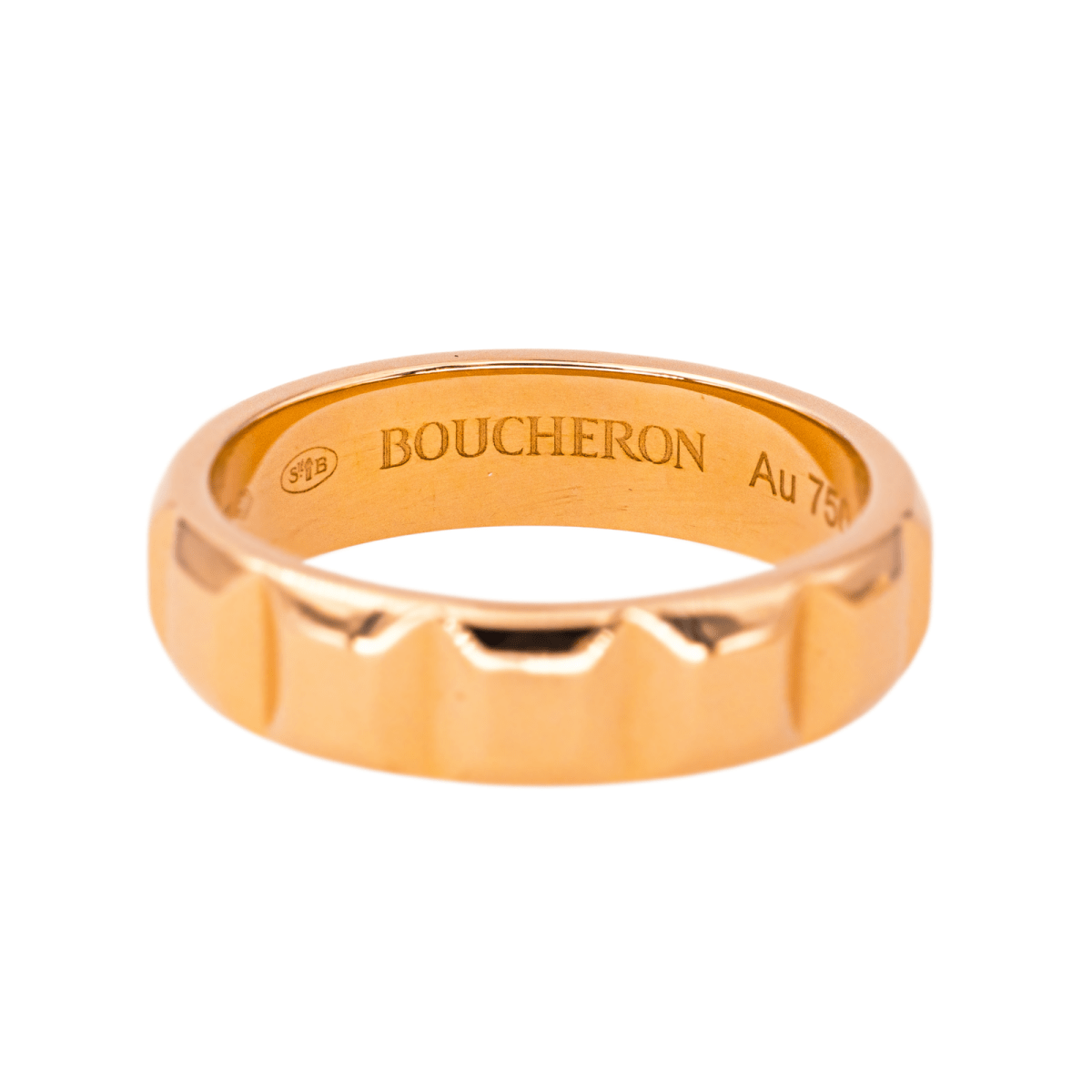 Bague Alliance BOUCHERON "Clou de Paris" en or rose