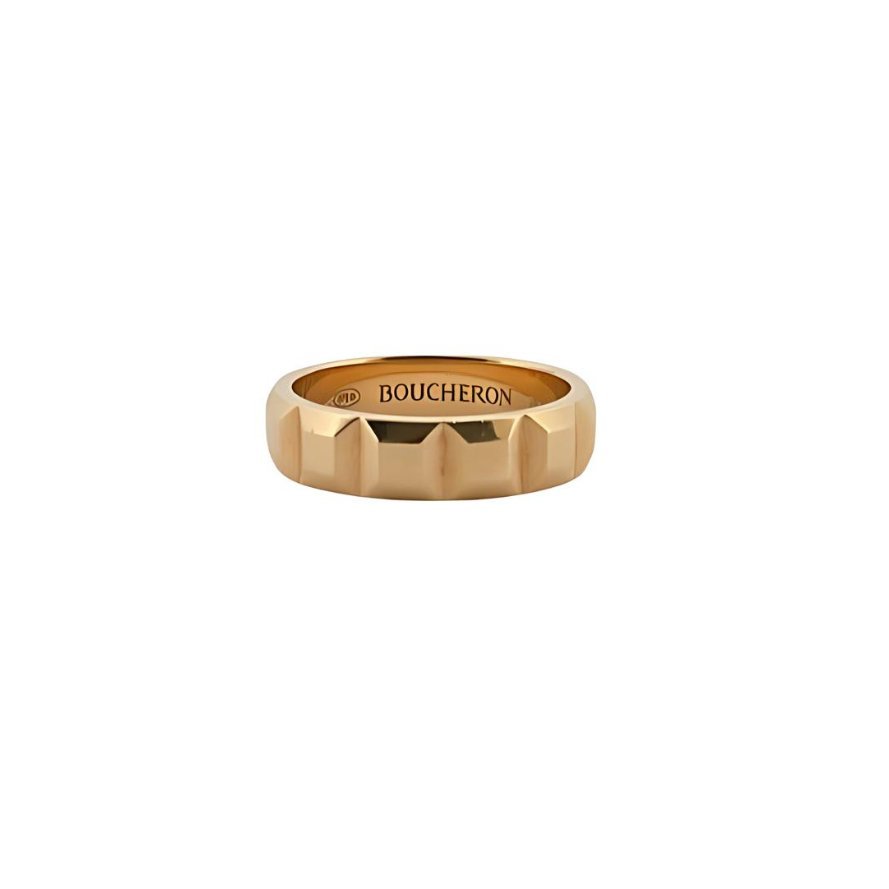 Bague Alliance BOUCHERON "Clous de Paris" en or jaune