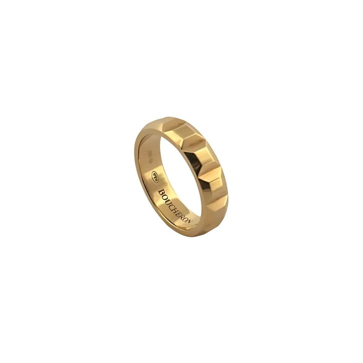 Bague Alliance BOUCHERON "Clous de Paris" en or jaune