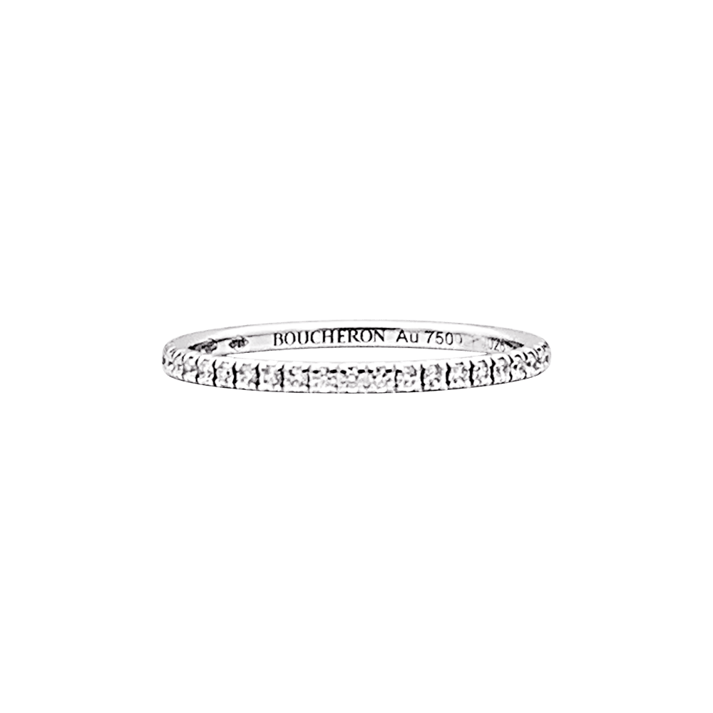 Bague Alliance BOUCHERON "Epure" en or blanc et diamants