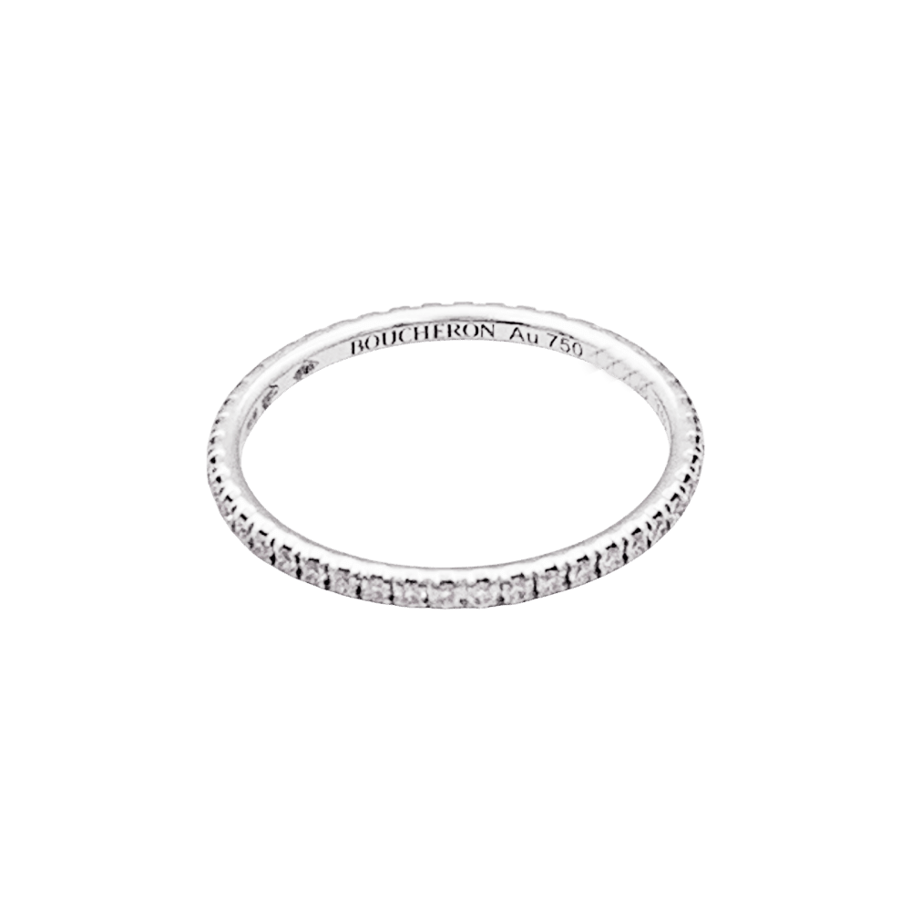 Bague Alliance BOUCHERON "Epure" en or blanc et diamants