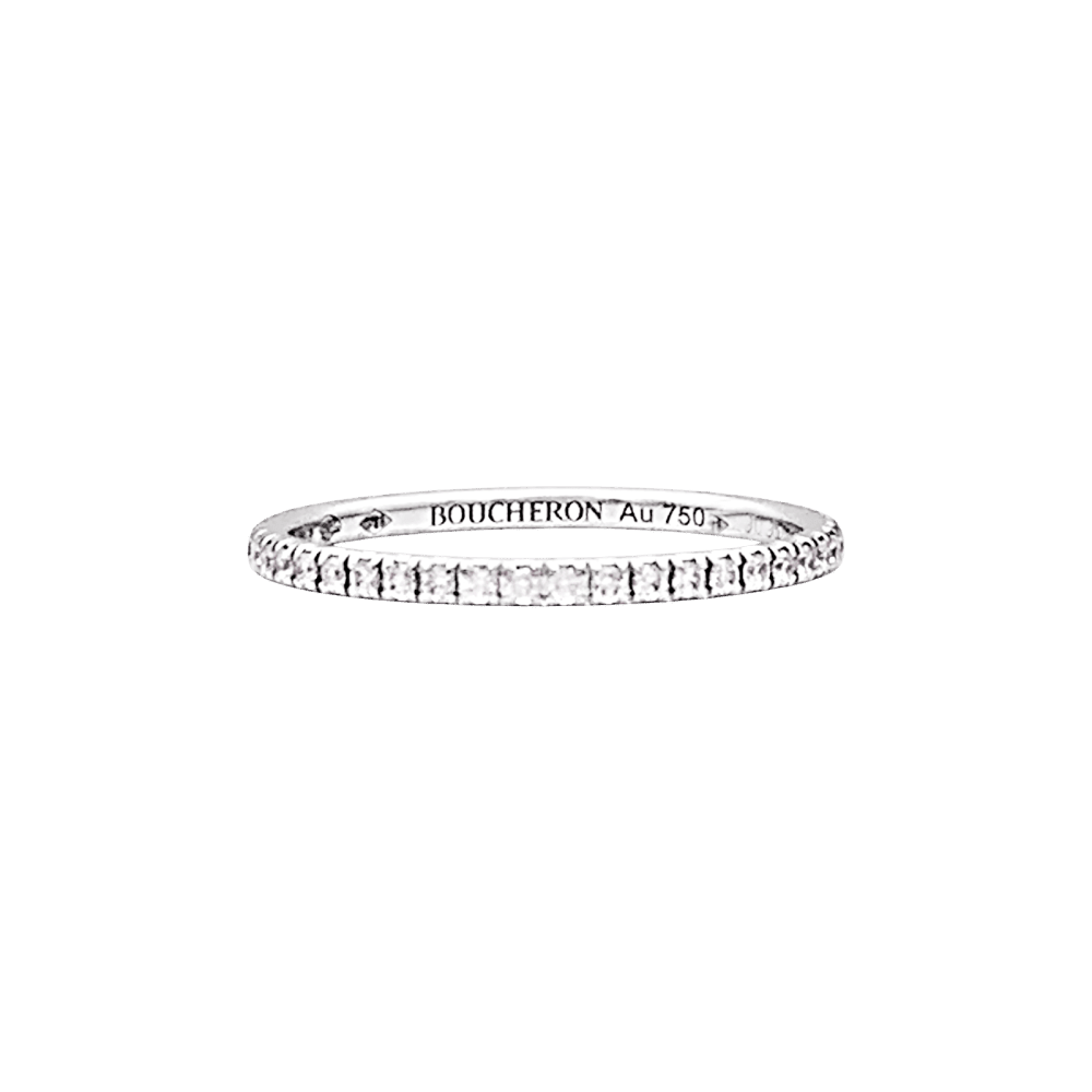 Bague Alliance BOUCHERON "Epure" en or blanc et diamants