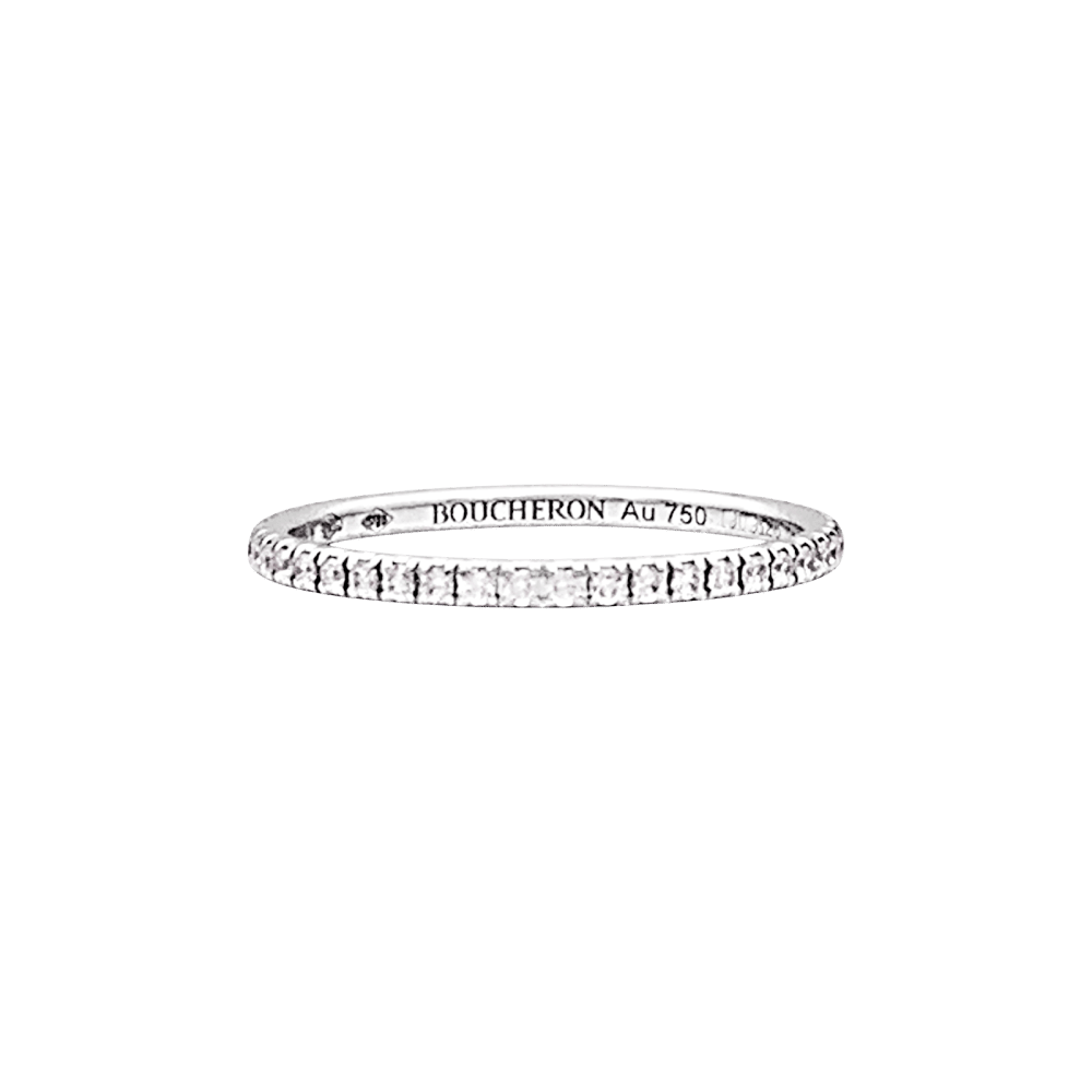 Bague Alliance BOUCHERON "Epure" en or blanc et diamants