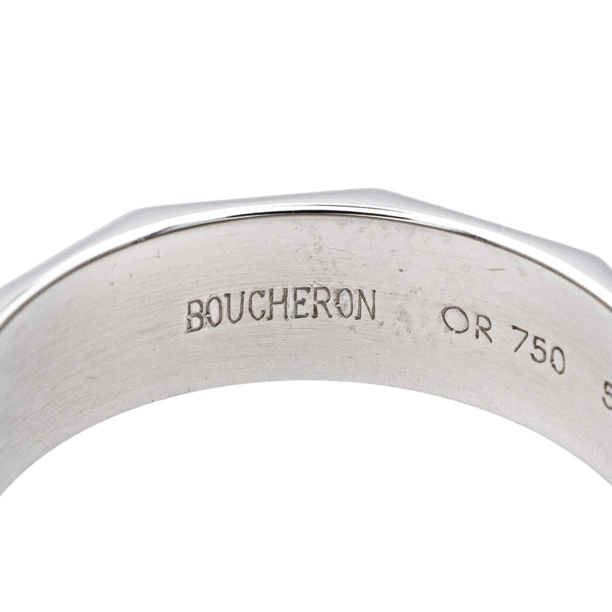Bague Alliance BOUCHERON "Facettes" en or blanc