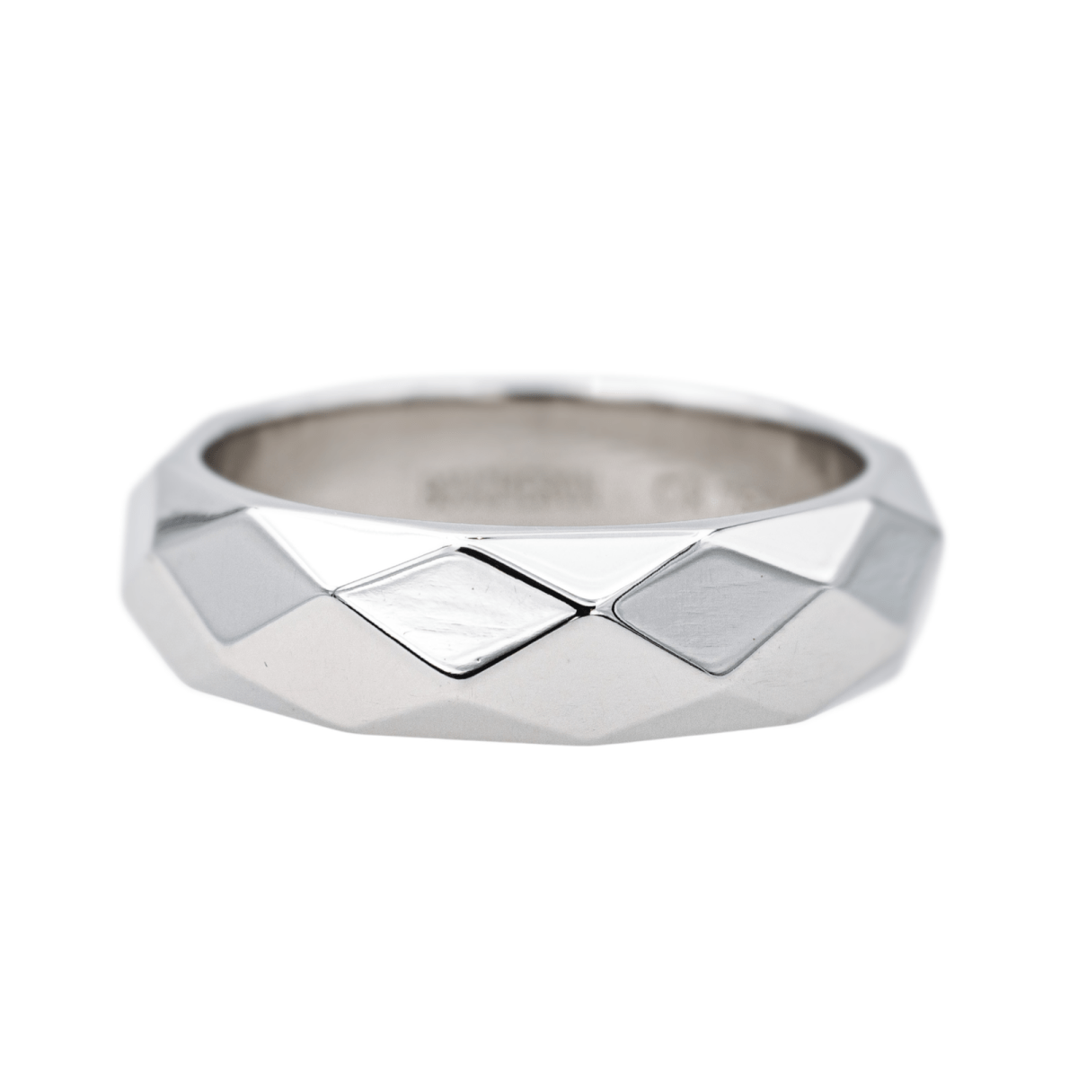 Bague Alliance BOUCHERON "Facettes" en or blanc