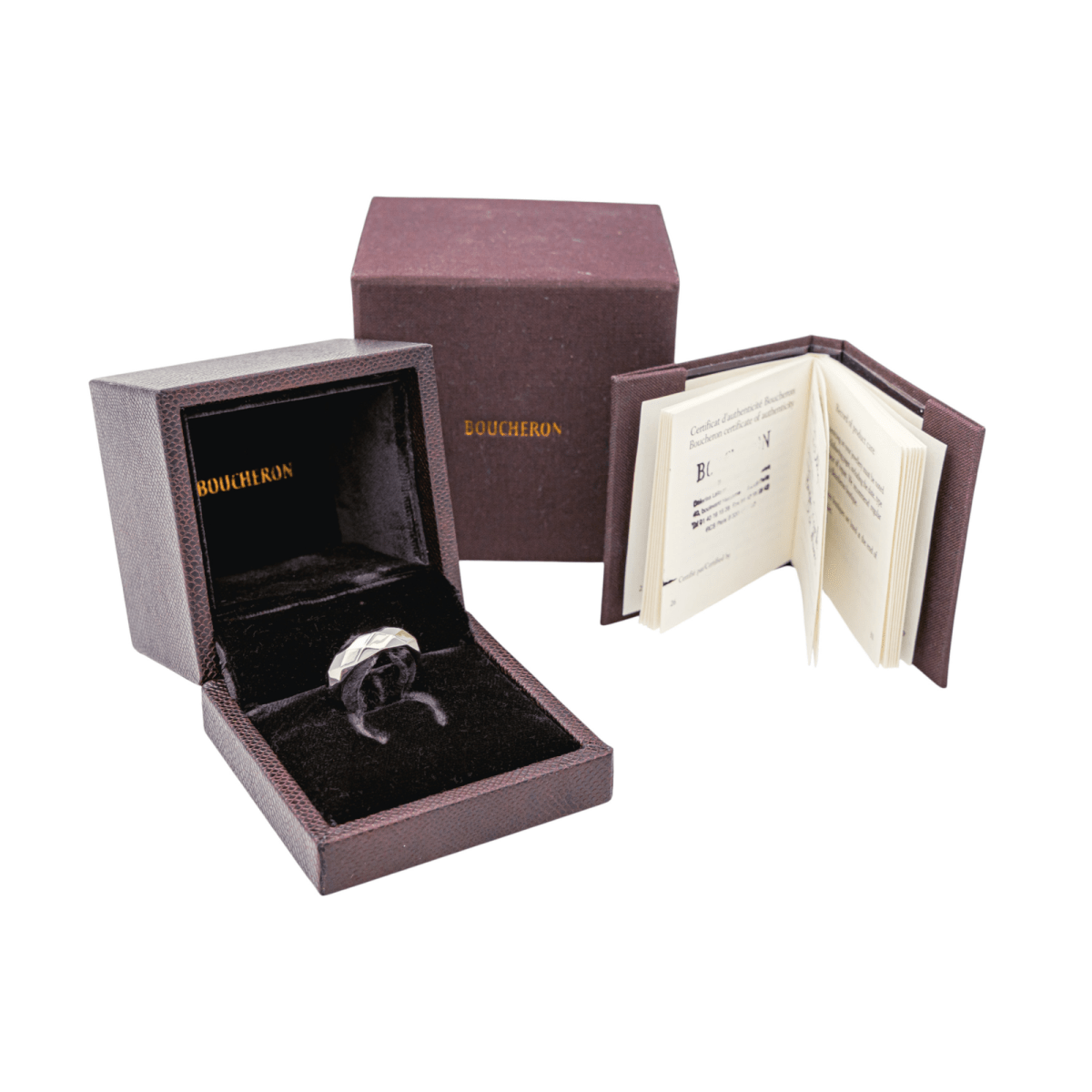 Bague Alliance BOUCHERON "Facettes" en or blanc