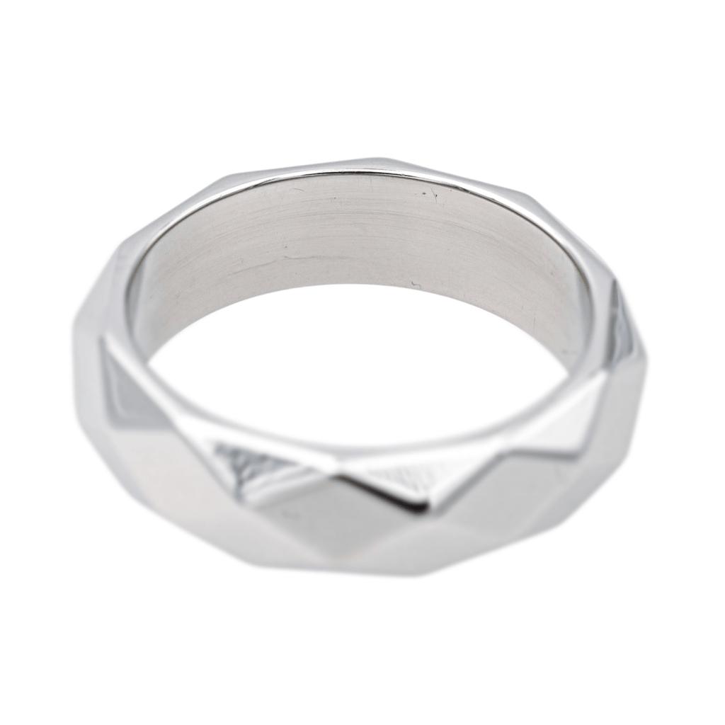 Bague Alliance BOUCHERON "Facettes" en or blanc