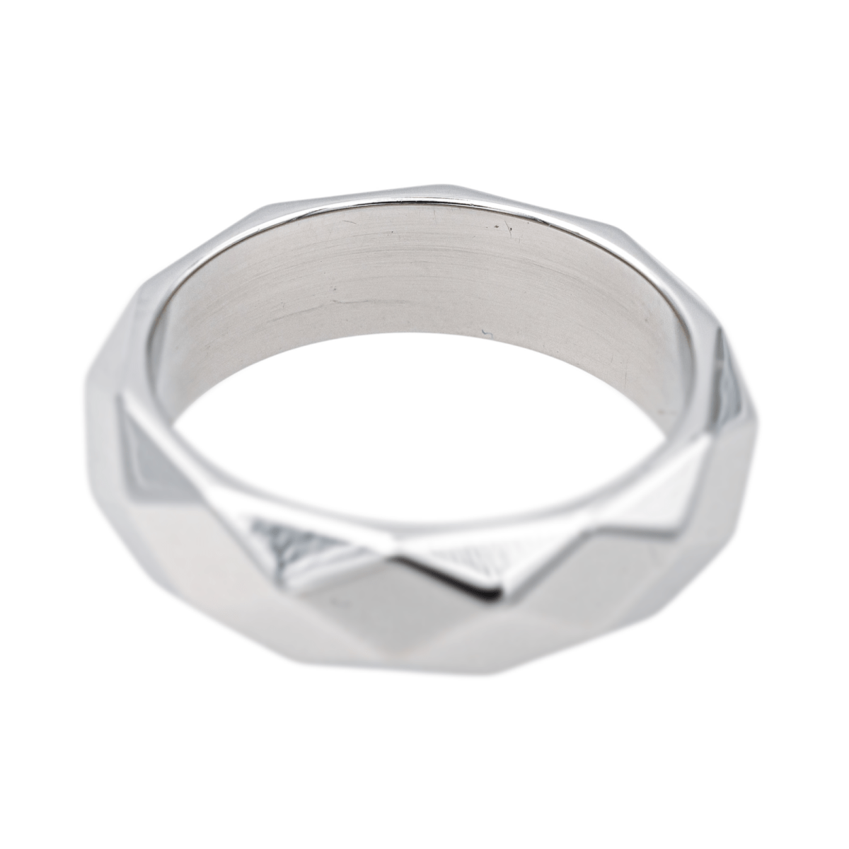Bague Alliance BOUCHERON "Facettes" en or blanc