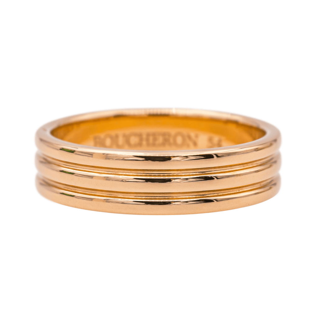 Bague Alliance BOUCHERON "Godron" en or rose