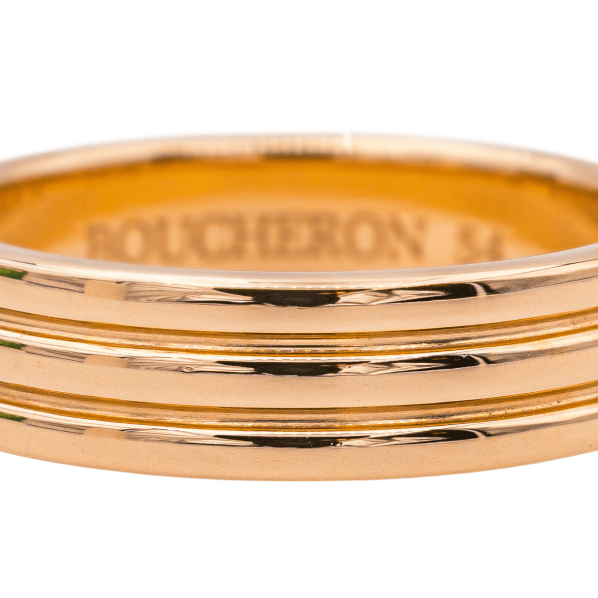 Bague Alliance BOUCHERON "Godron" en or rose