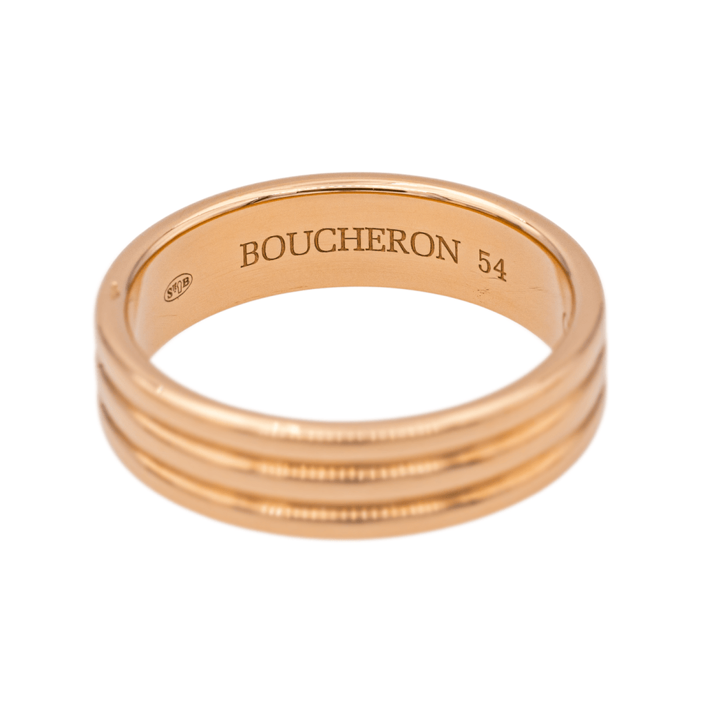 Bague Alliance BOUCHERON "Godron" en or rose
