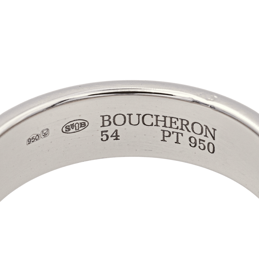 Bague Alliance BOUCHERON "Godron" en platine