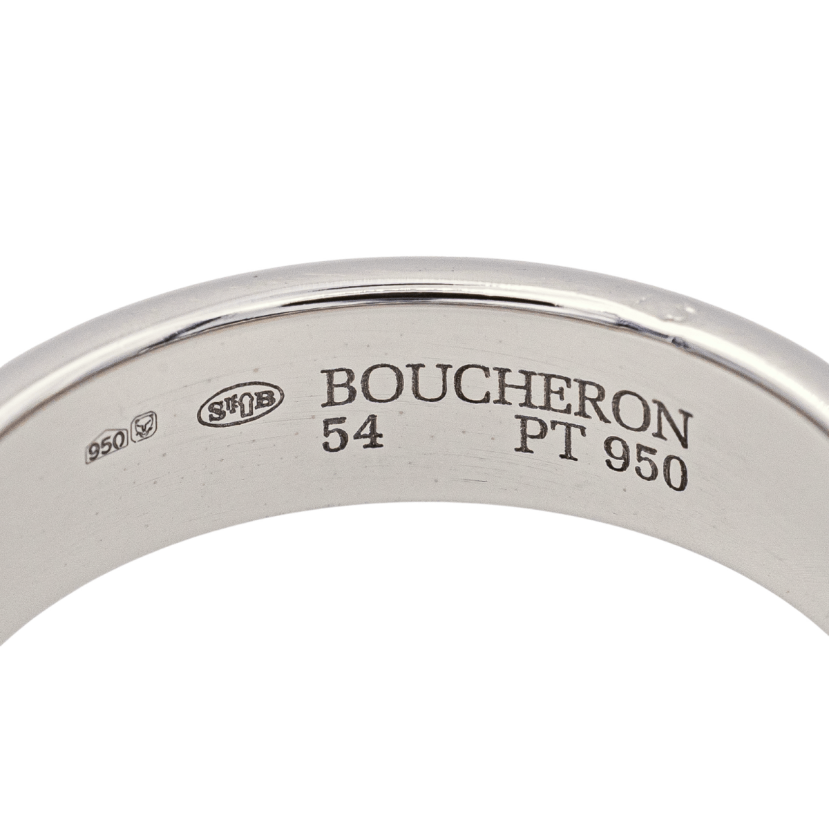 Bague Alliance BOUCHERON "Godron" en platine