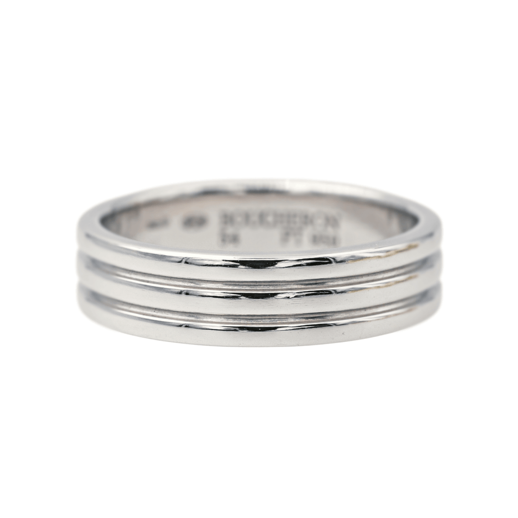 Bague Alliance BOUCHERON "Godron" en platine