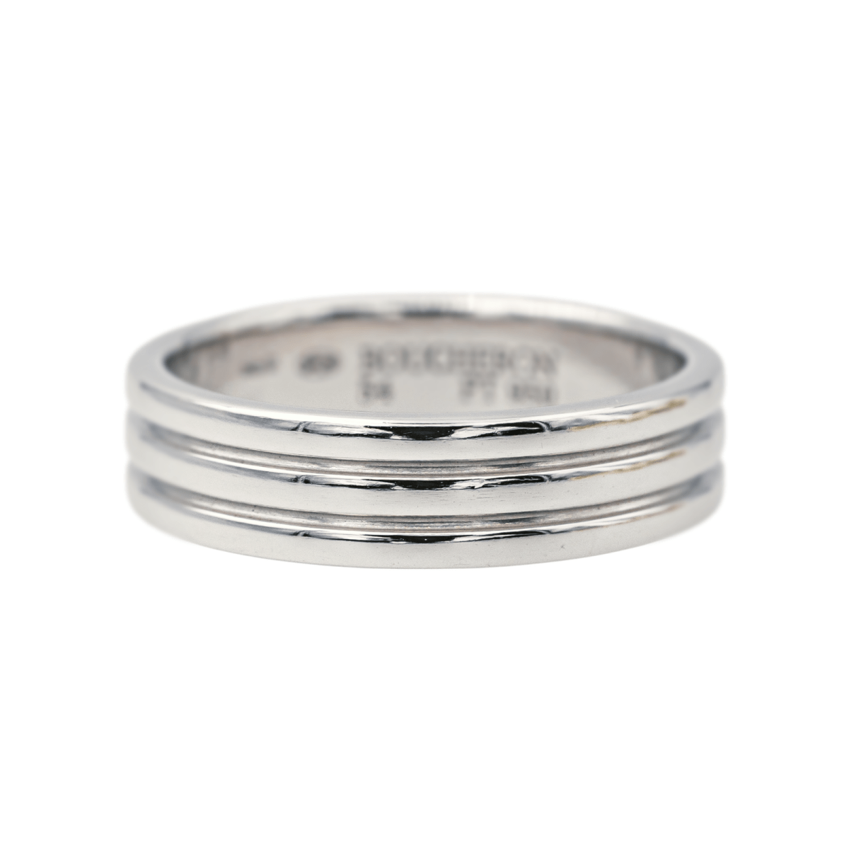 Bague Alliance BOUCHERON "Godron" en platine