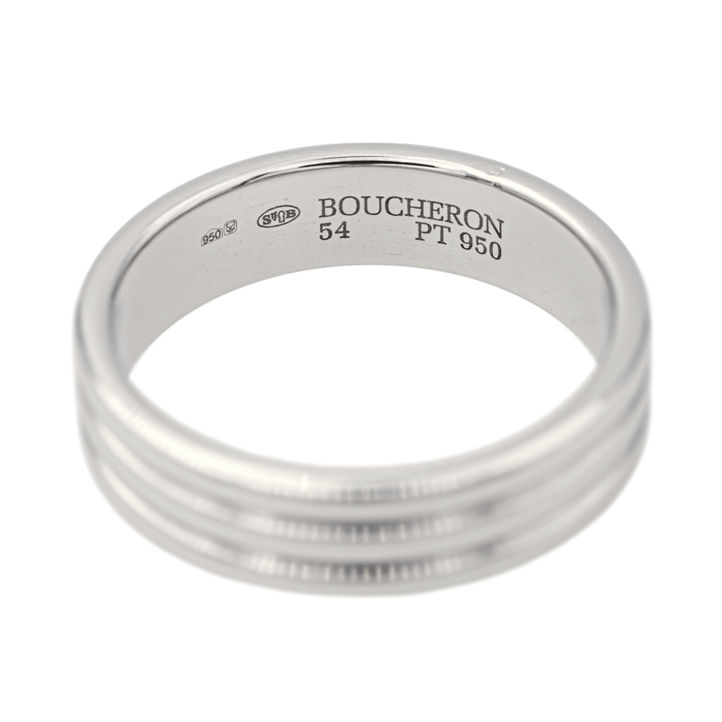 Bague Alliance BOUCHERON "Godron" en platine