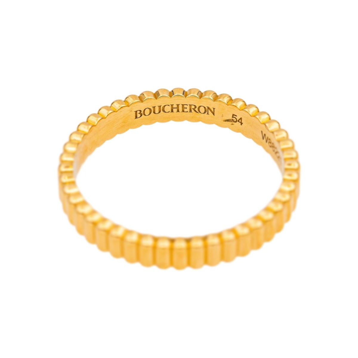 Bague Alliance BOUCHERON "Gresgrain" en or jaune