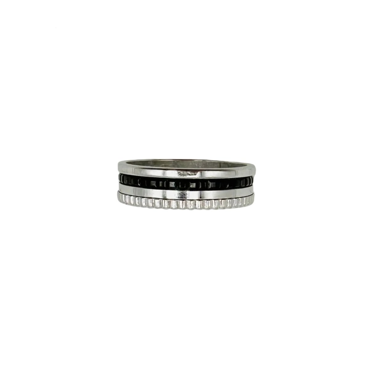 Bague BOUCHERON "Quatre Black Edition" en or blanc et PVD noir